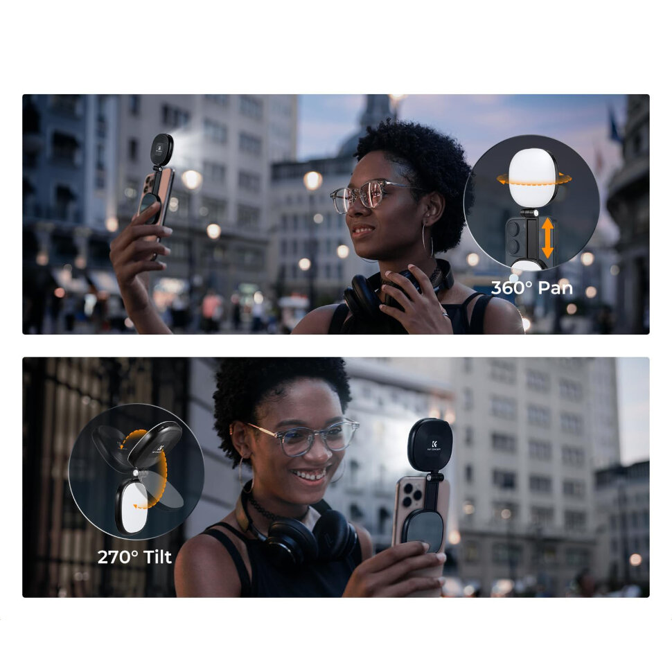 Осветитель K&F Concept 360° Magnetic Белый Осветитель K&F Concept 360° Magnetic Белый