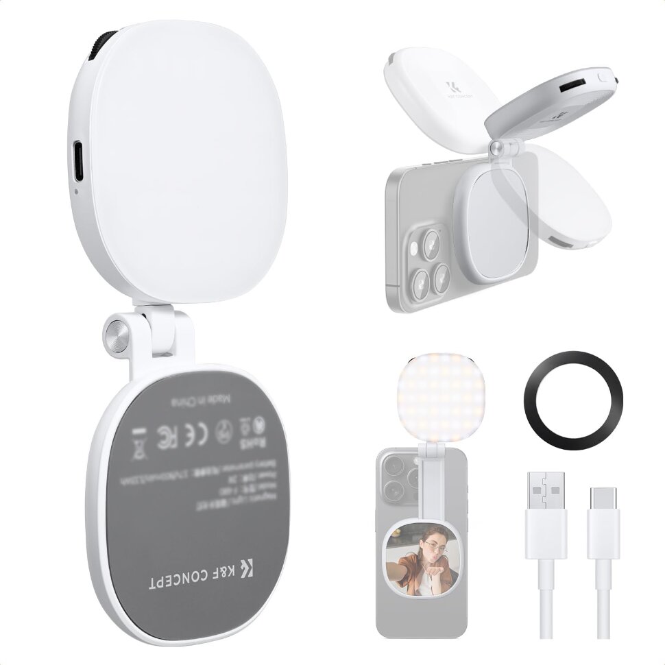 Осветитель K&F Concept 360° Magnetic Белый Осветитель K&F Concept 360° Magnetic Белый