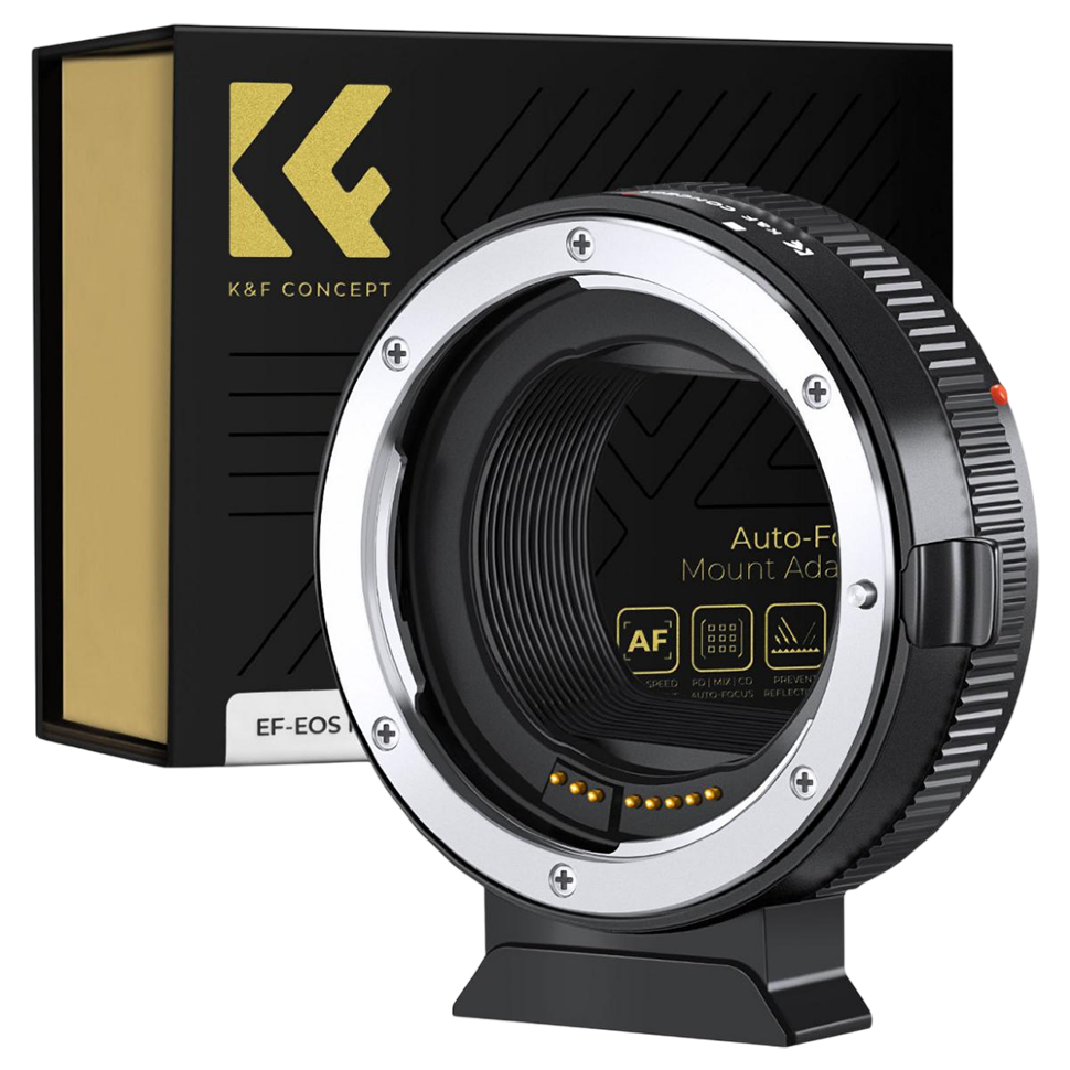 Адаптер K&F Concept для объектива EF на байонет Canon R Адаптер K&F Concept для объектива EF на байонет Canon R