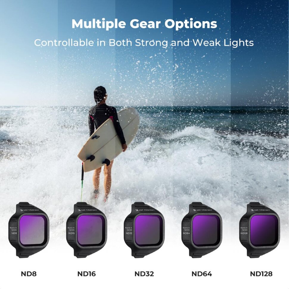 Комплект светофильтров K&F Concept CPL + ND8/16/32/64/128 для DJI Mini 5 Pro (6шт) Комплект светофильтров K&F Concept CPL + ND8/16/32/64/128 для DJI Mini 5 Pro (6шт)