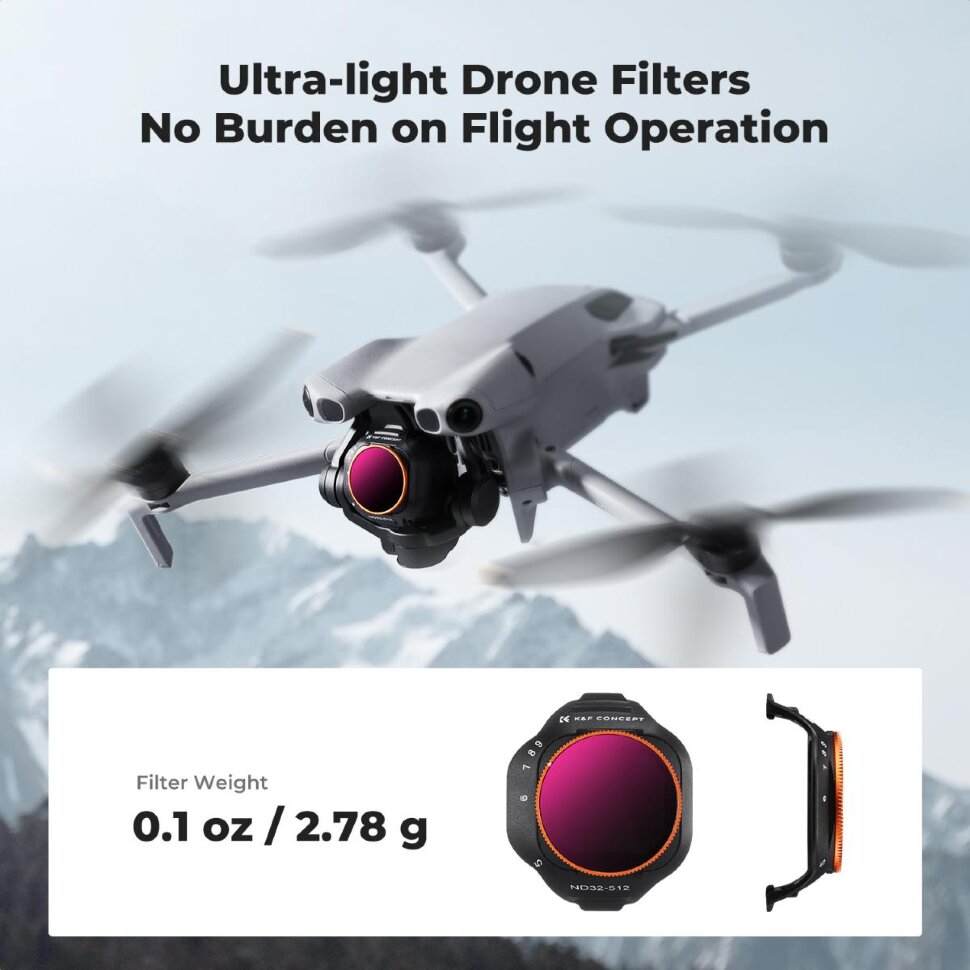 Светофильтр K&F Concept ND32-512 для DJI Mini 5 Pro Светофильтр K&F Concept ND32-512 для DJI Mini 5 Pro
