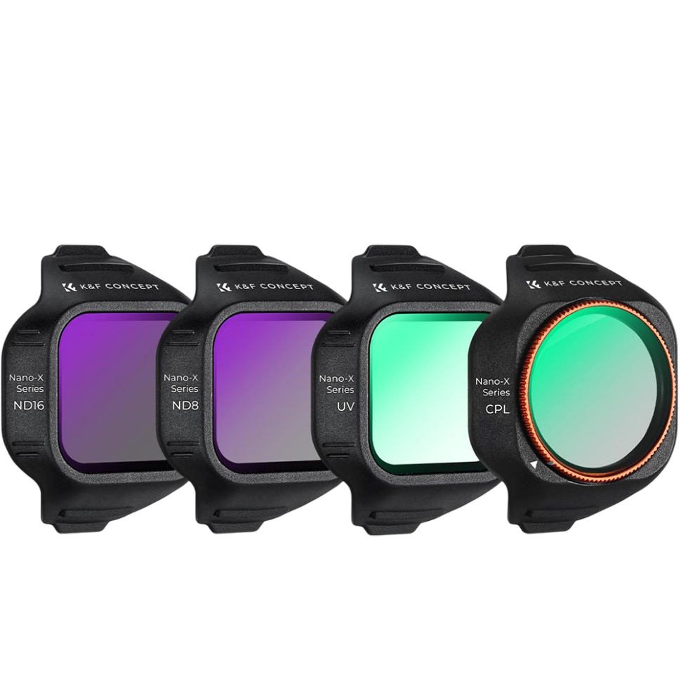 Комплект светофильтров K&F Concept CPL+UV+ND8/16 для DJI Mini 5 Pro (4шт)