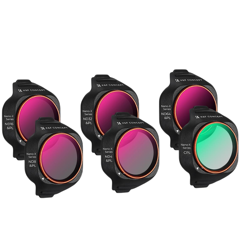 Комплект светофильтров K&F Concept CPL + ND/PL (4/8/16/32/64) для DJI Mini 5 Pro (6шт)