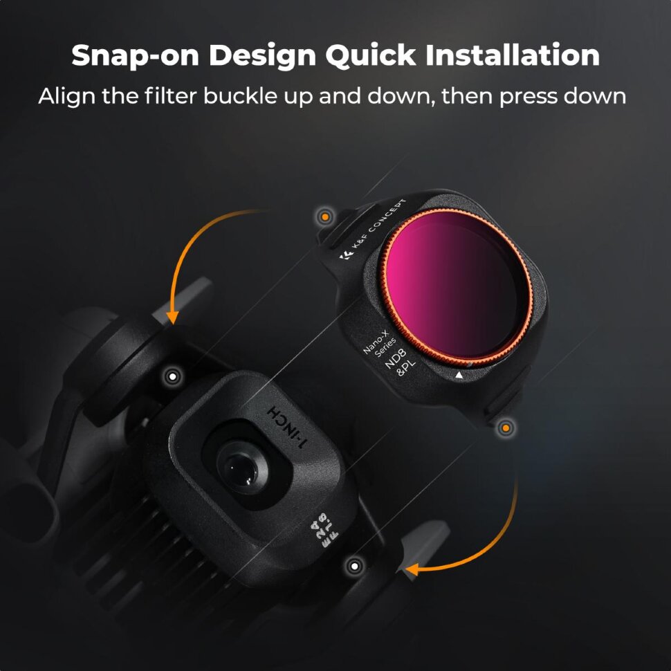 Комплект светофильтров K&F Concept CPL + ND/PL (4/8/16/32/64) для DJI Mini 5 Pro (6шт) Комплект светофильтров K&F Concept CPL + ND/PL (4/8/16/32/64) для DJI Mini 5 Pro (6шт)