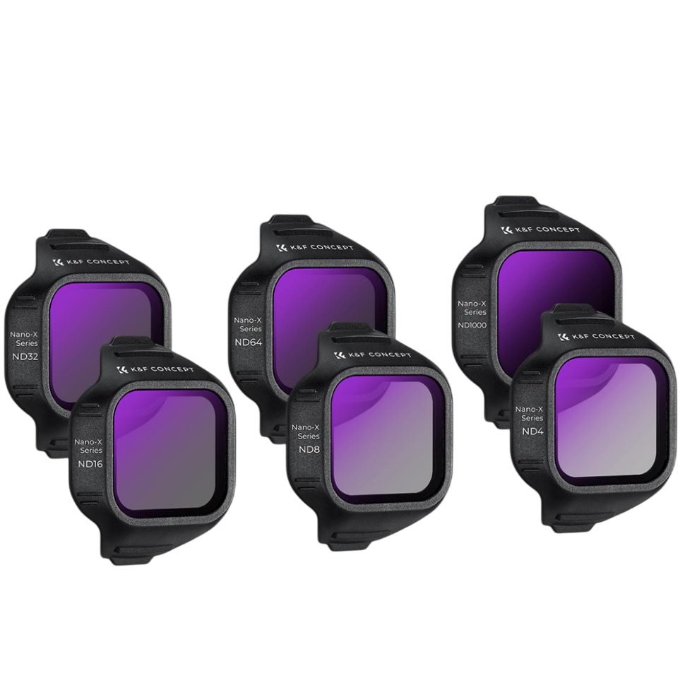 Комплект светофильтров K&F Concept ND4/8/16/32/64/1000 для DJI Mini 5 Pro (6шт)