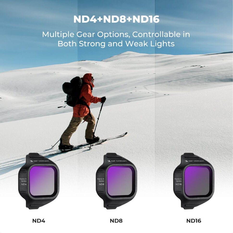 Комплект светофильтров K&F Concept ND4/8/16/32/64/1000 для DJI Mini 5 Pro (6шт) Комплект светофильтров K&F Concept ND4/8/16/32/64/1000 для DJI Mini 5 Pro (6шт)