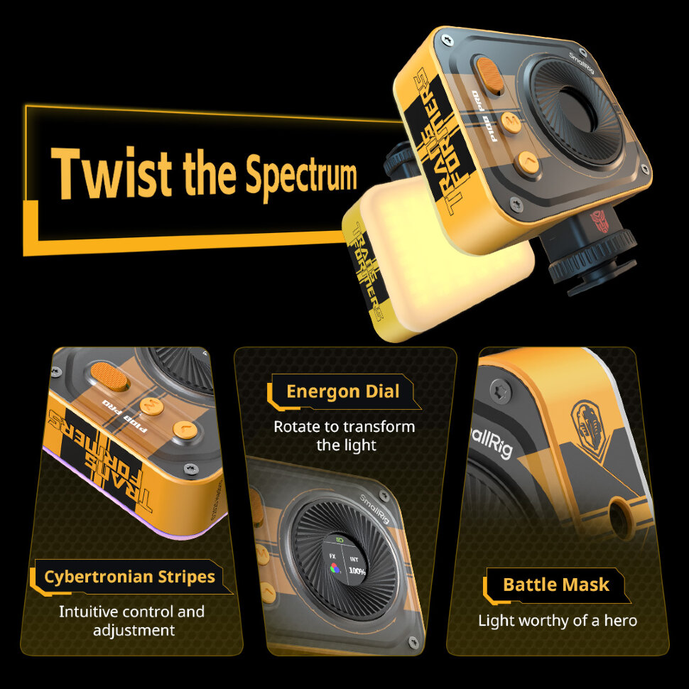 Осветитель SmallRig Vibe P108 Pro “BumbleBee Edition” Осветитель SmallRig Vibe P108 Pro “BumbleBee Edition”