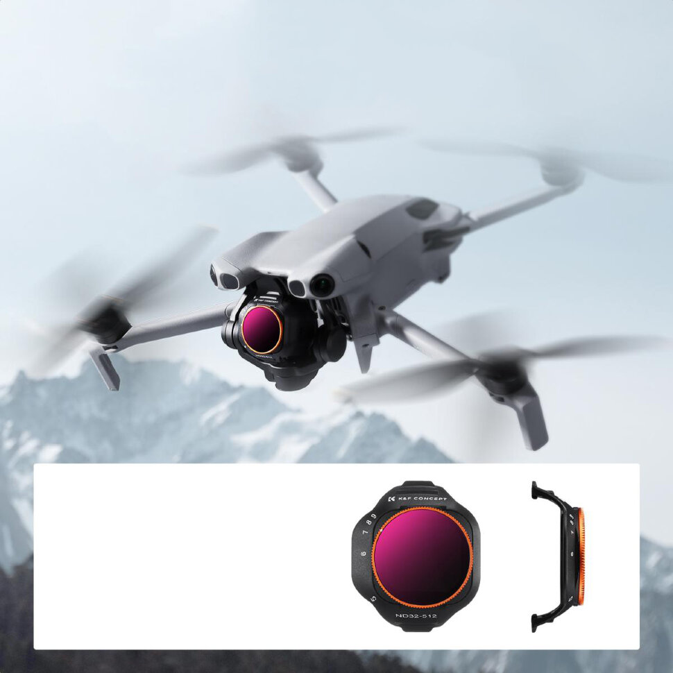 Комплект светофильтров K&F Concept UV + CPL + ND2-32 + ND32-512 для DJI Mini 5 Pro (4шт) Комплект светофильтров K&F Concept UV + CPL + ND2-32 + ND32-512 для DJI Mini 5 Pro (4шт)