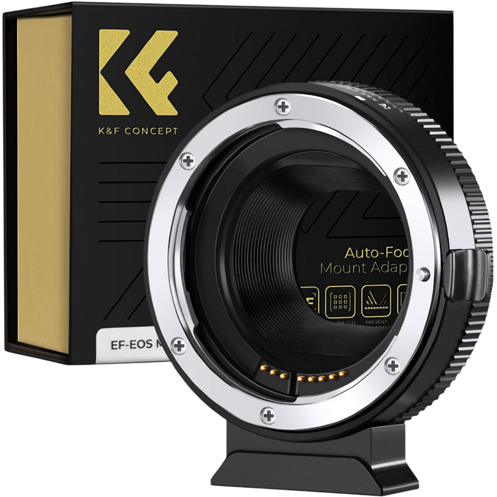Адаптер K&F Concept для объектива EF на байонет Canon M Адаптер K&F Concept для объектива EF на байонет Canon M