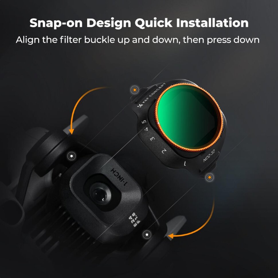 Светофильтр K&F Concept ND2-32 для DJI Mini 5 Pro Светофильтр K&F Concept ND2-32 для DJI Mini 5 Pro