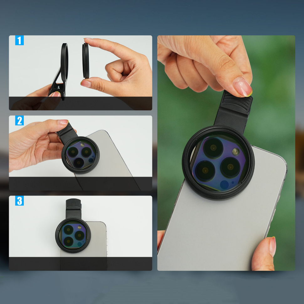 Светофильтр Apexel CPL 52 мм для смартфона Светофильтр Apexel CPL 52 мм для смартфона