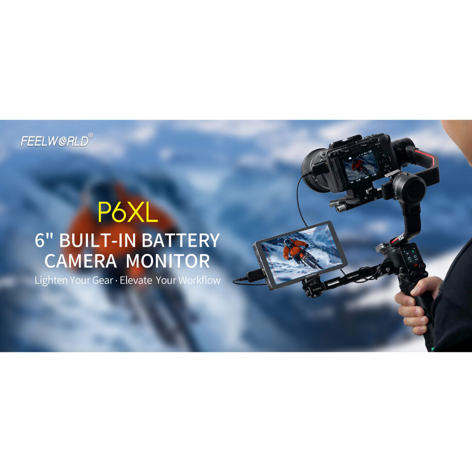Операторский монитор Feelworld P6XL со встроенным аккумулятором Операторский монитор Feelworld P6XL со встроенным аккумулятором