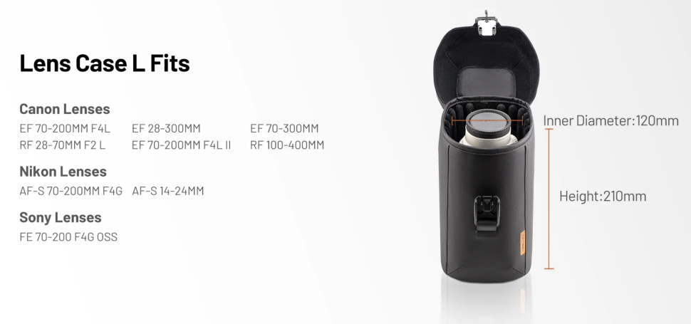 Чехол для объектива PGYTECH Lens Case L Чехол для объектива PGYTECH Lens Case L