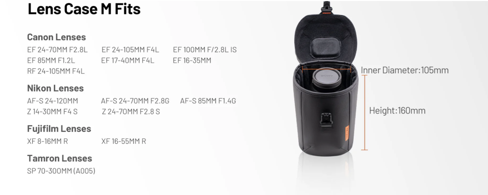 Чехол для объектива PGYTECH Lens Case M Чехол для объектива PGYTECH Lens Case M