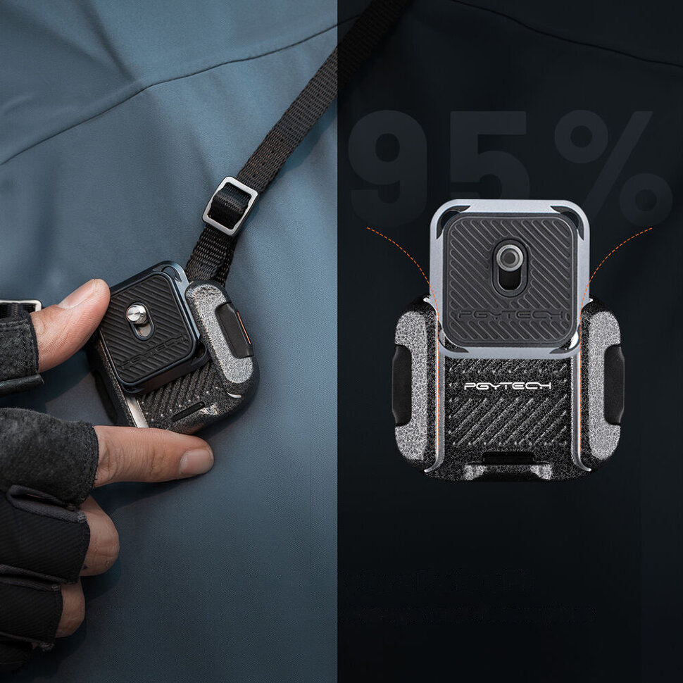 Быстросъёмное крепление PGYTECH Shoulder Strap Quick Release Clamp & Plate Быстросъёмное крепление PGYTECH Shoulder Strap Quick Release Clamp & Plate