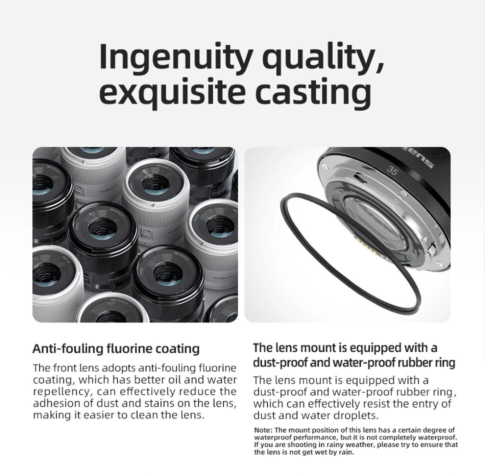 Объектив YongNuo YN 35mm F1.8R DA DSM RF Белый Объектив YongNuo YN 35mm F1.8R DA DSM RF Белый