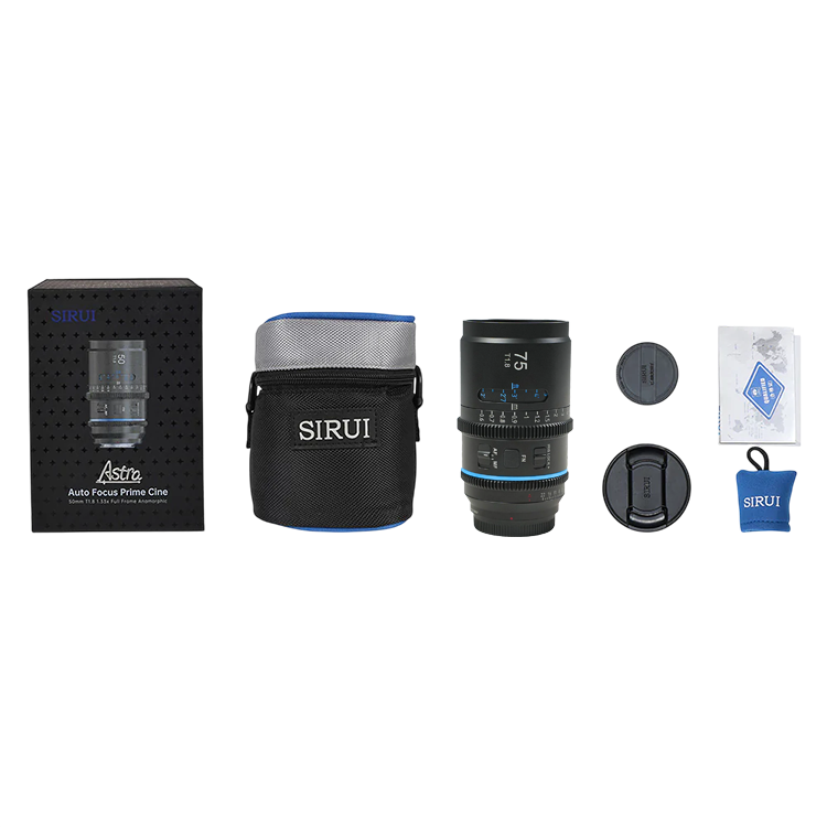 Объектив Sirui Astra 75mm T1.8 FF AF Anamorphic 1.33x E-mount (Blue flare) Объектив Sirui Astra 75mm T1.8 FF AF Anamorphic 1.33x E-mount (Blue flare)