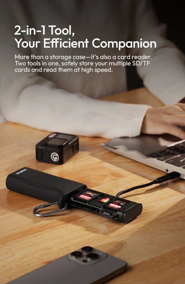 Кейс - картридер Ulanzi CR2 All-in-One Чёрный Кейс - картридер Ulanzi CR2 All-in-One Чёрный