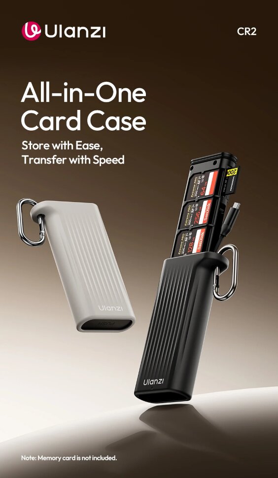 Кейс - картридер Ulanzi CR2 All-in-One Чёрный Кейс - картридер Ulanzi CR2 All-in-One Чёрный