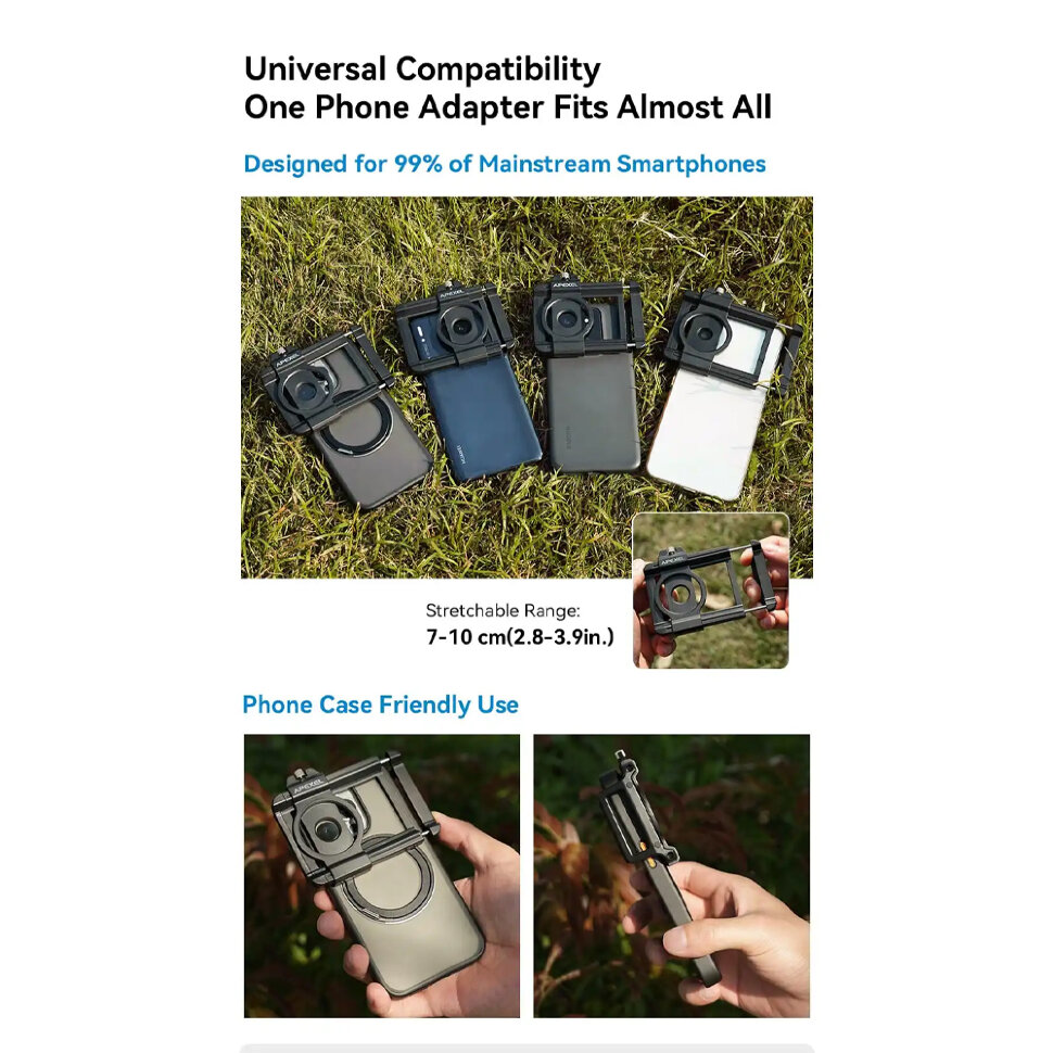 Объектив Apexel TeleCular 3 20–60X Telephoto для смартфона Объектив Apexel TeleCular 3 20–60X Telephoto для смартфона