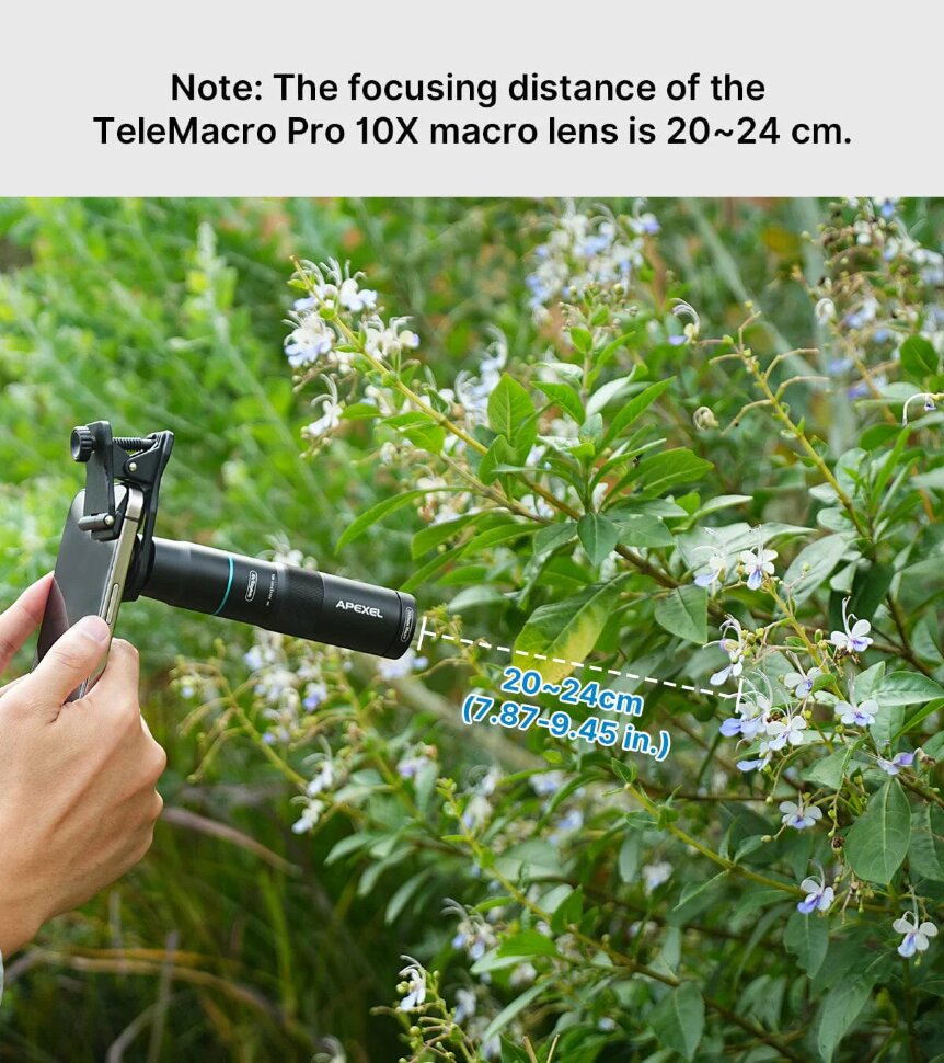 Комплект объективов Apexel TeleMacro Pro 10X для смартфона Комплект объективов Apexel TeleMacro Pro 10X для смартфона