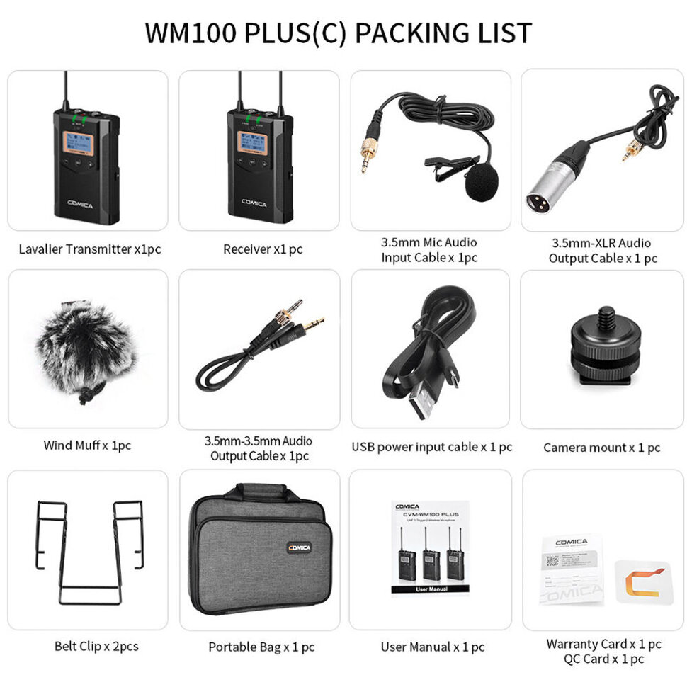 Радиосистема CoMica CVM-WM100 plus UHF (RX + TX) Радиосистема CoMica CVM-WM100 plus UHF (RX + TX)