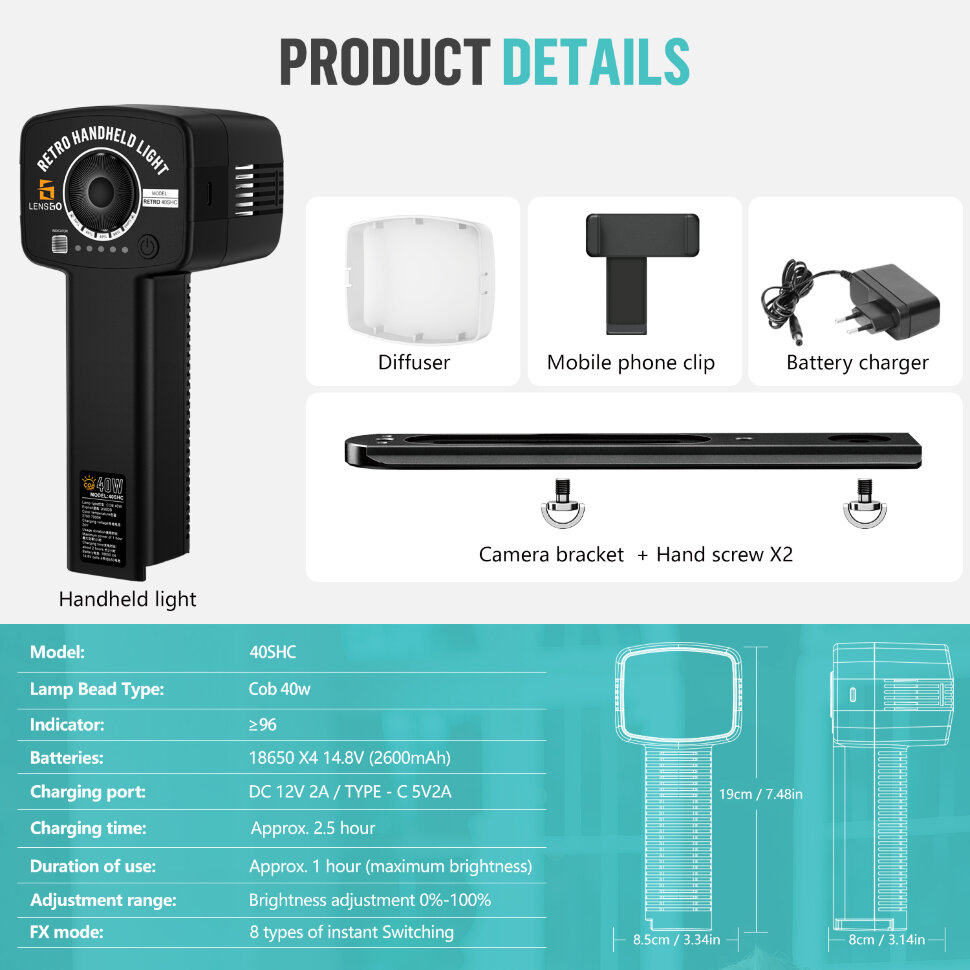 Осветитель LensGo 40SHC Retro Осветитель LensGo 40SHC Retro