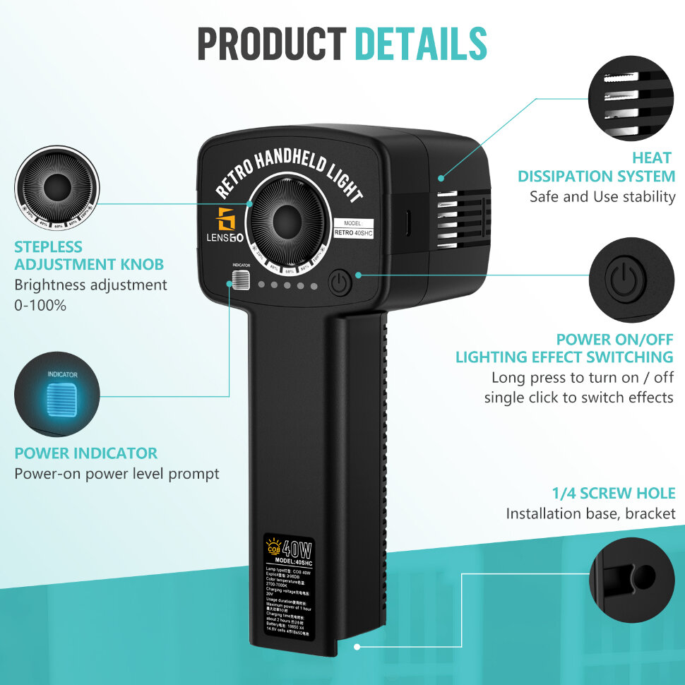 Осветитель LensGo 40SHC Retro Осветитель LensGo 40SHC Retro