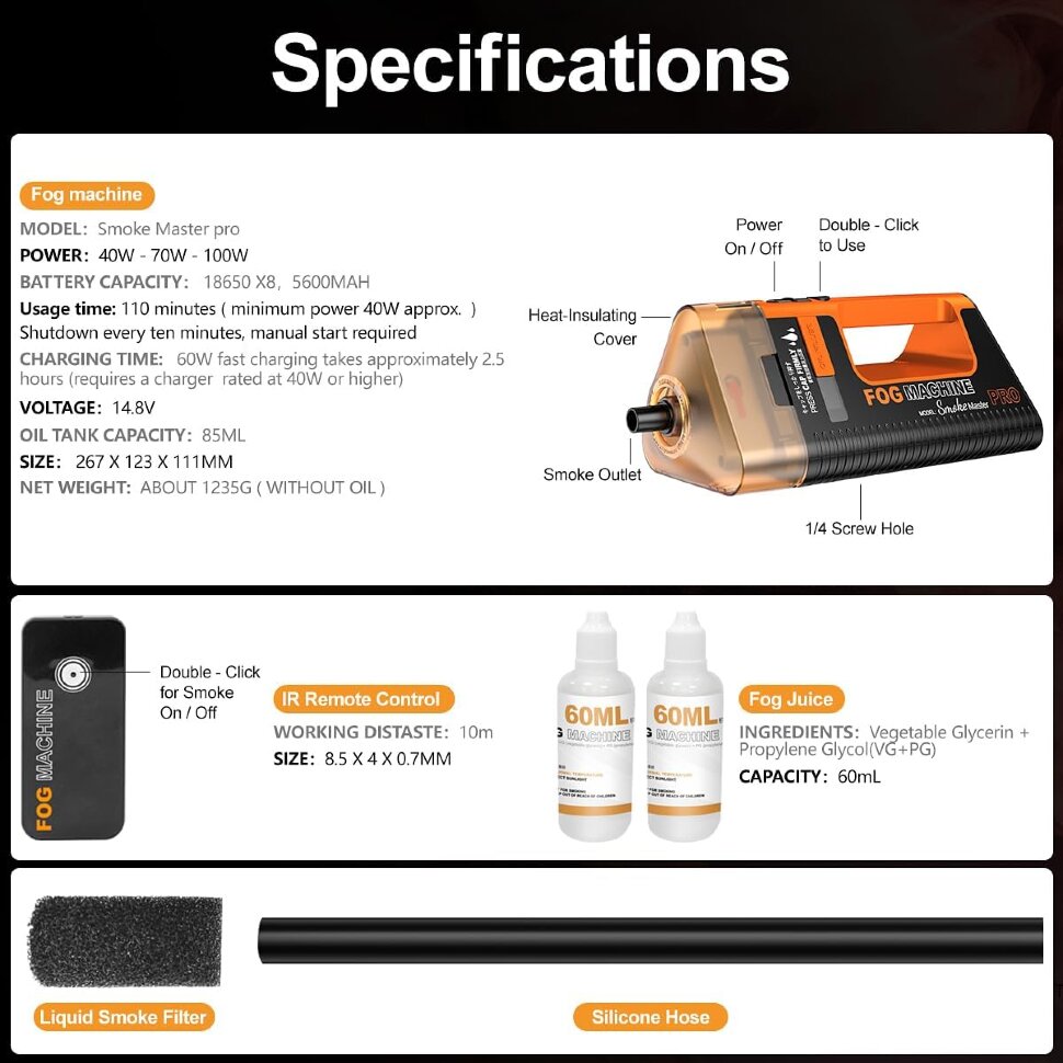 Портативный генератор дыма LensGo Smoke Master Pro Портативный генератор дыма LensGo Smoke Master Pro