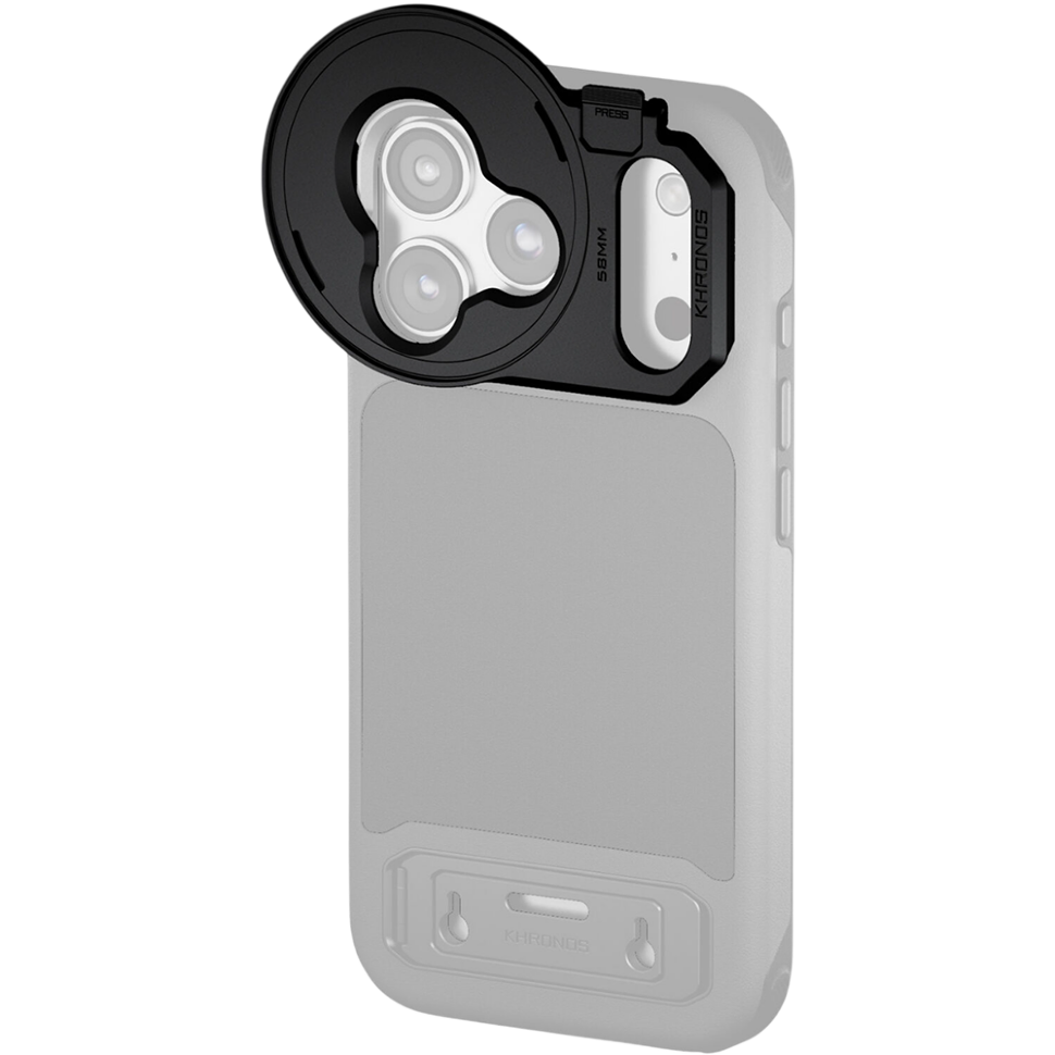 Адаптер светофильтра Tilta Khronos 58mm Filter Tray для iPhone 17 Pro Чёрный