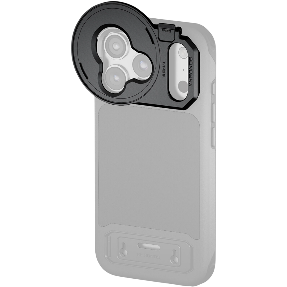 Адаптер светофильтра Tilta Khronos 58mm Filter Tray для iPhone 17 Pro Серый