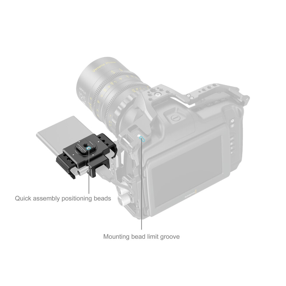 Зажим SSD SmallRig 3272B для клетки BMCC 6K (Samsung T5 / T7 / T7 Shield / T9) Зажим SSD SmallRig 3272B для клетки BMCC 6K (Samsung T5 / T7 / T7 Shield / T9)