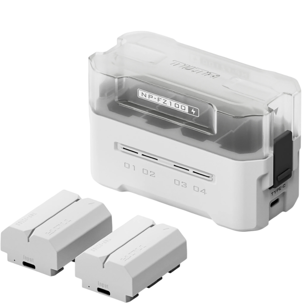 2 аккумулятора NP-FZ100 + зарядный кейс Tilta Charging Station Белый