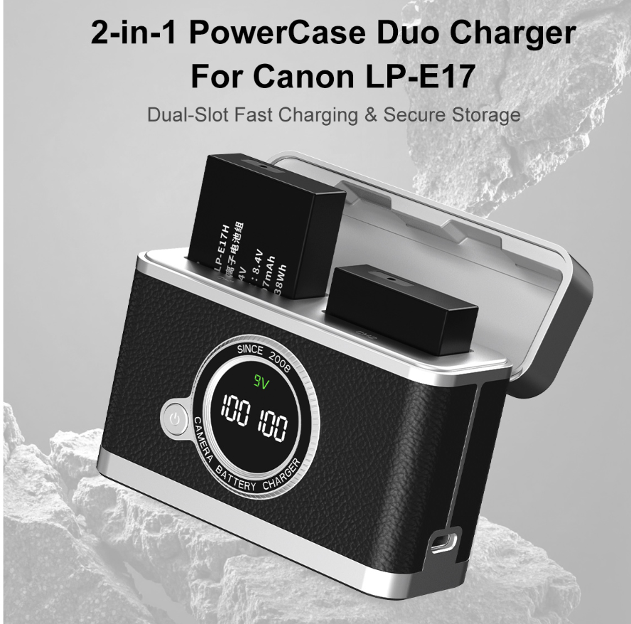 Зарядный кейс KingMa PowerCase Duo для LP-E12 Зарядный кейс KingMa PowerCase Duo для LP-E12