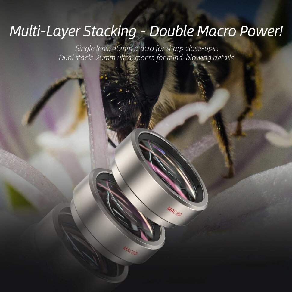 Комплект линз FotorGear Retro Macro (2 шт) для 2X Telephoto Комплект линз FotorGear Retro Macro (2 шт) для 2X Telephoto