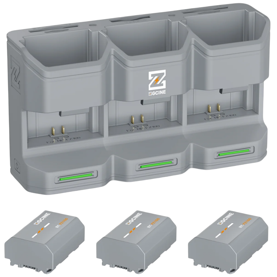 3 аккумулятора NP-FZ100 + зарядный кейс ZGCine PC3