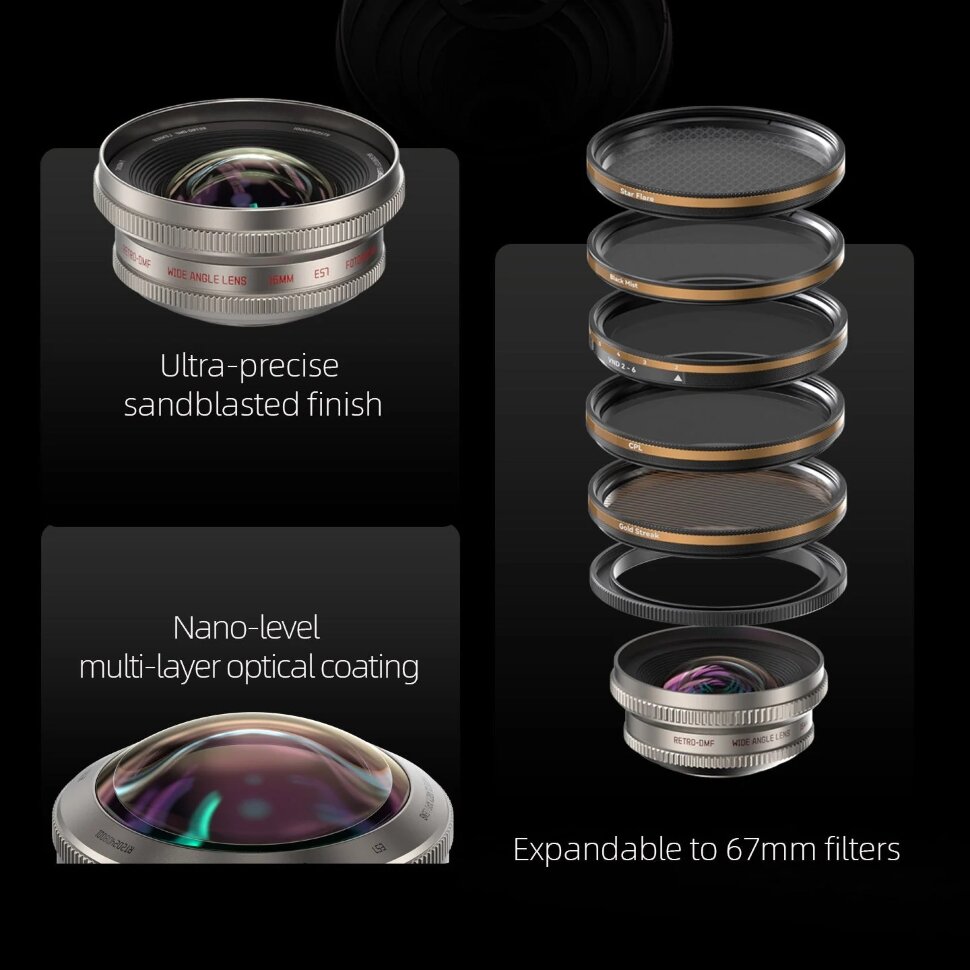 Объектив FotorGear Retro 16mm Wide Angle для смартфона Объектив FotorGear Retro 16mm Wide Angle для смартфона