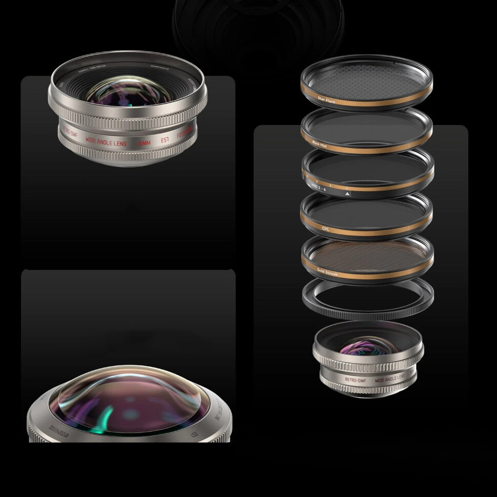 Объектив FotorGear Retro 1.55X Anamorphic для смартфона Объектив FotorGear Retro 1.55X Anamorphic для смартфона