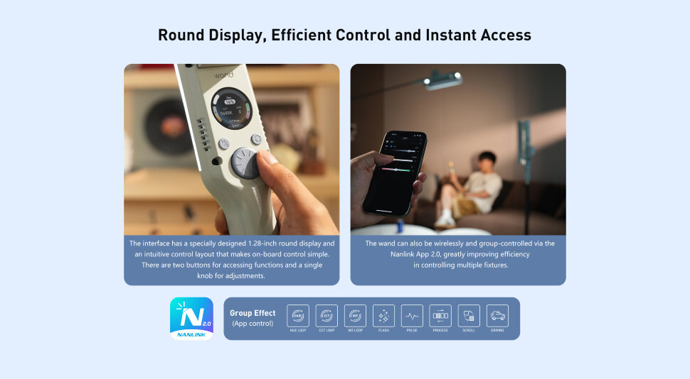 Осветитель NanLite Wand Голубой Осветитель NanLite Wand Голубой