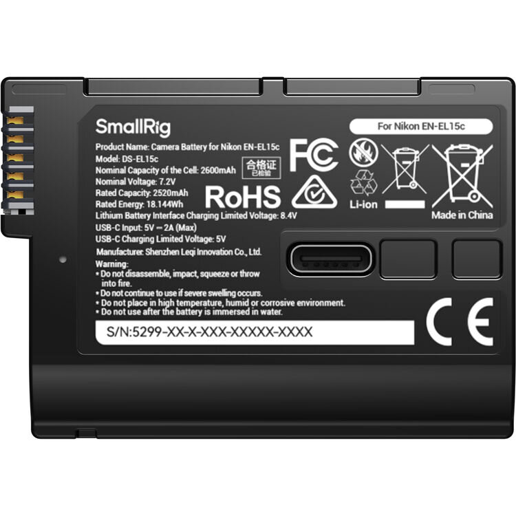 Аккумулятор SmallRig 5299 Power Display EN-EL15c Type-C Аккумулятор SmallRig 5299 Power Display EN-EL15c Type-C