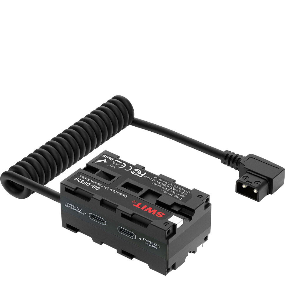 Адаптер питания SWIT DB-DF570 Dual Side NP-F/Type-C - D-Tap Адаптер питания SWIT DB-DF570 Dual Side NP-F/Type-C - D-Tap