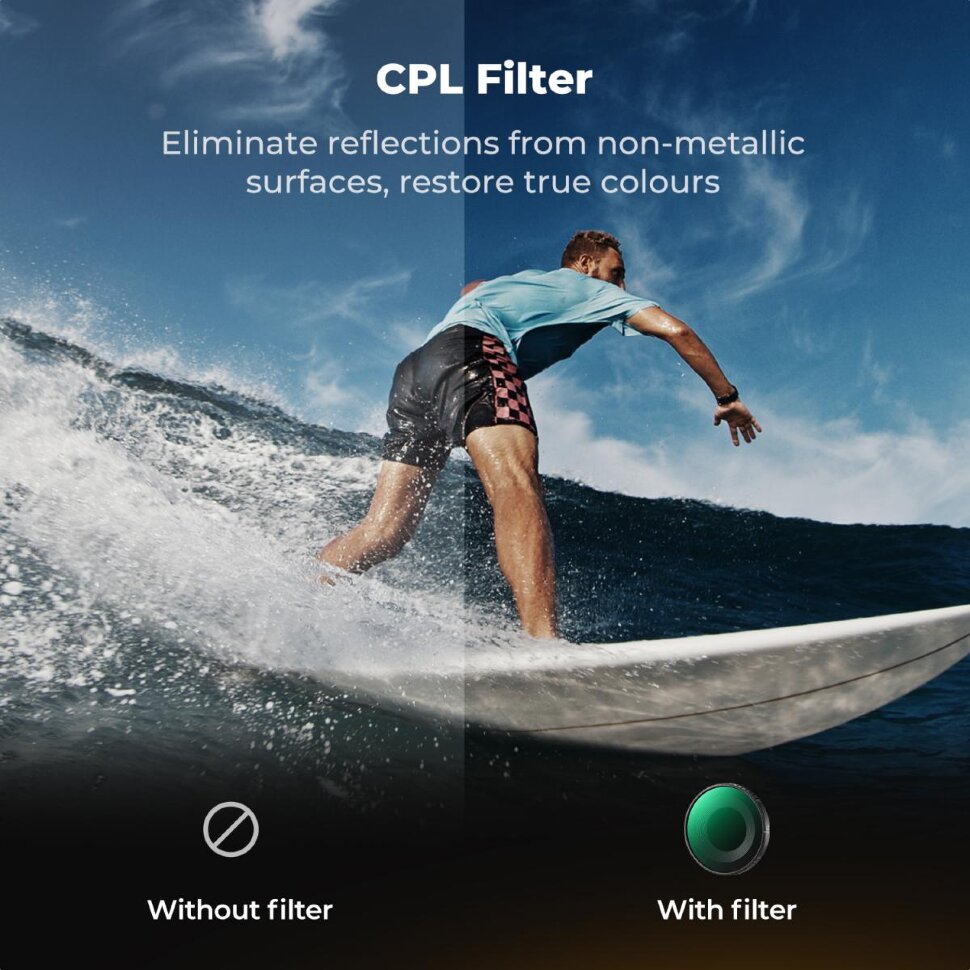 Комплект светофильтров K&F Concept Screw-in Fit CPL + ND для DJI Osmo Action 6 (6шт) Комплект светофильтров K&F Concept Screw-in Fit CPL + ND для DJI Osmo Action 6 (6шт)