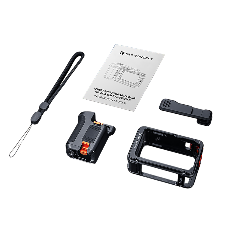 Клетка с рукояткой K&F Concept Metal Street Grip Kit для DJI Osmo Action 6 Клетка с рукояткой K&F Concept Metal Street Grip Kit для DJI Osmo Action 6