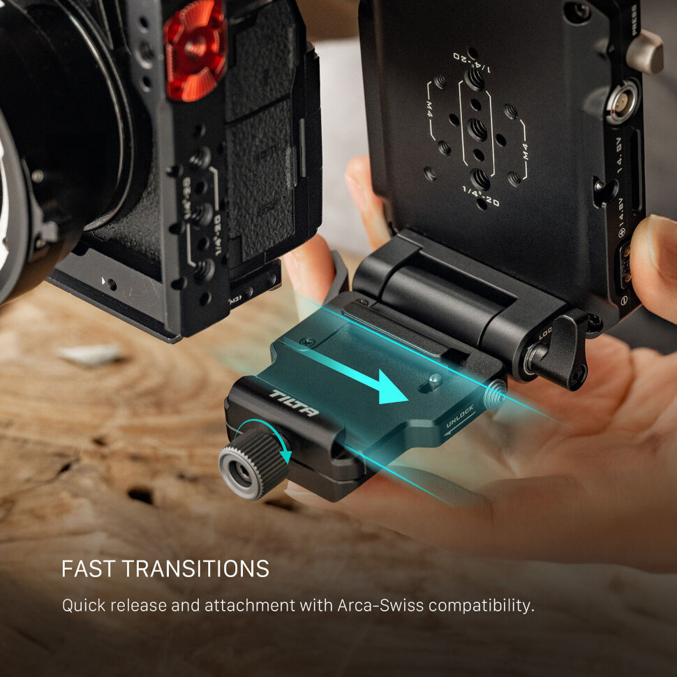 Быстросъёмное крепление Tilta Adjustable ARCA Receiver Quick Release Plate Kit Быстросъёмное крепление Tilta Adjustable ARCA Receiver Quick Release Plate Kit