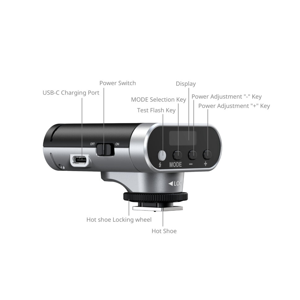 Фотовспышка SmallRig RS20 mini Speedlite Серебро Фотовспышка SmallRig RS20 mini Speedlite Серебро