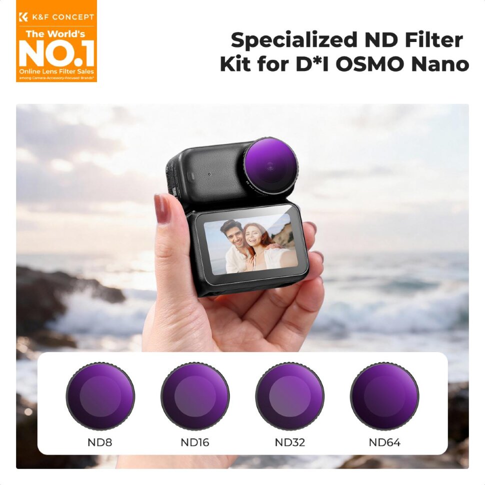 Комплект светофильтров K&F Concept ND для DJI Osmo Nano (4шт) Комплект светофильтров K&F Concept ND для DJI Osmo Nano (4шт)