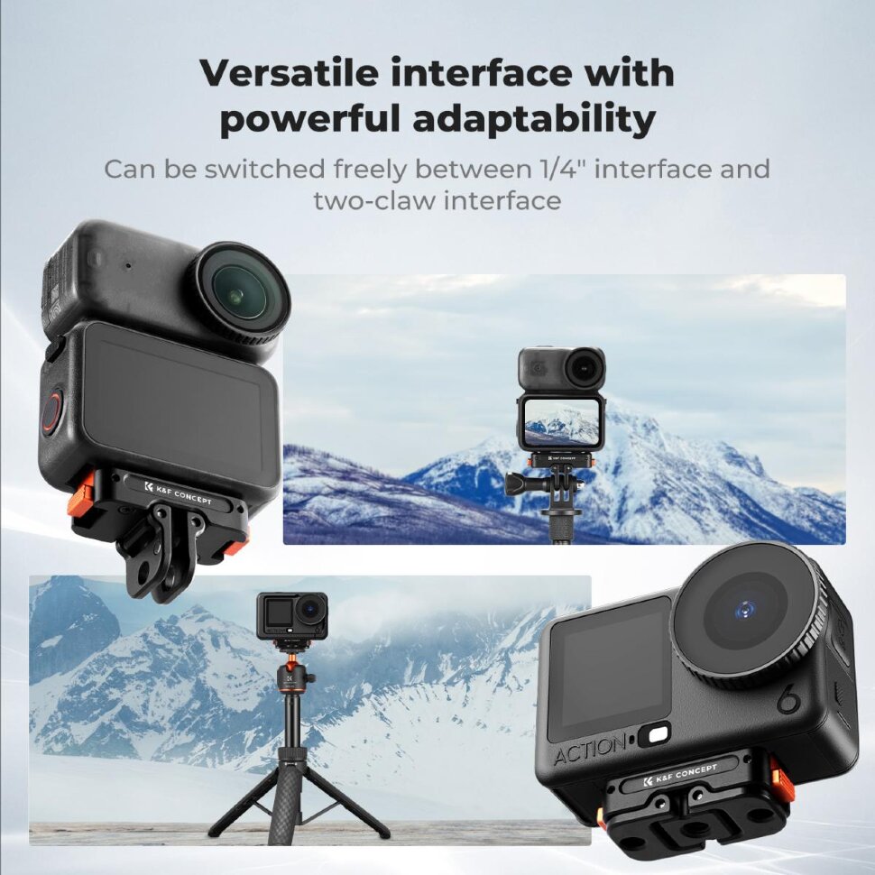 Адаптер K&F Concept Magnetic QR Adapter для DJI Osmo Nano/Osmo Action 6 (Folding) Адаптер K&F Concept Magnetic QR Adapter для DJI Osmo Nano/Osmo Action 6 (Folding)