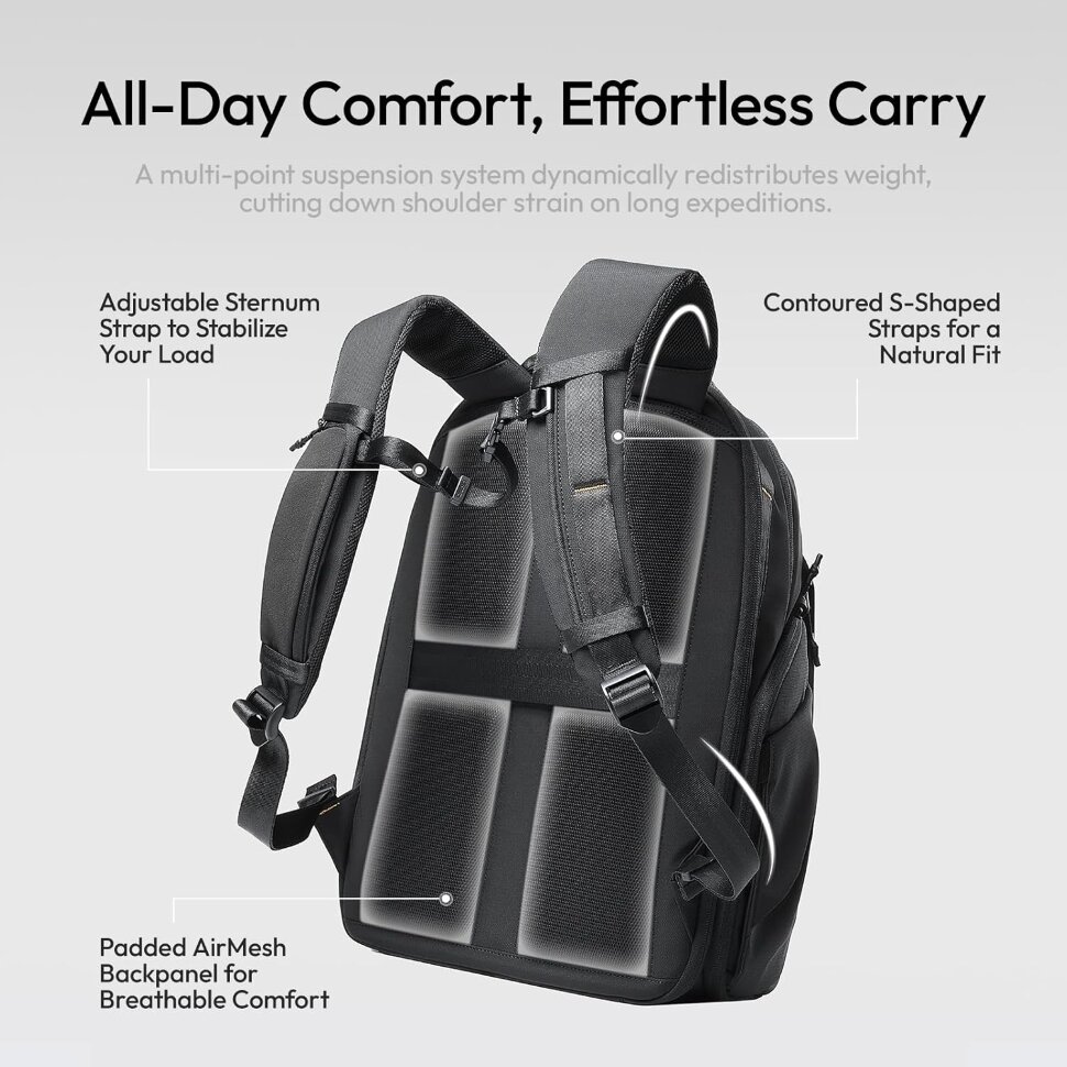 Рюкзак Ulanzi YY038 Urban Travel V2 22L Чёрный Рюкзак Ulanzi YY038 Urban Travel V2 22L Чёрный