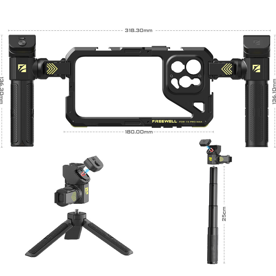 Клетка Freewell Genius Rig Basic для iPhone 17 Pro Max (VND 1-5 stops) Клетка Freewell Genius Rig Basic для iPhone 17 Pro Max (VND 1-5 stops)