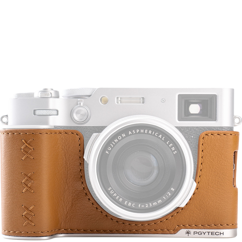 Чехол PGYTECH Leather Camera Case для Fujifilm X100VI Коричневый Чехол PGYTECH Leather Camera Case для Fujifilm X100VI Коричневый